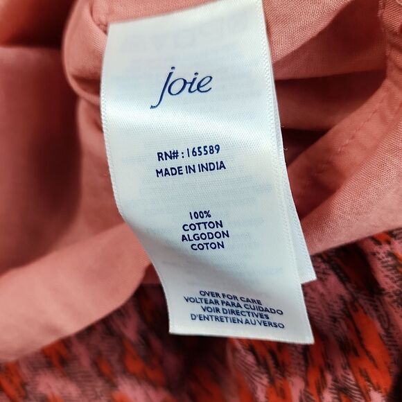 Joie Bondi Animal Print Midi Dress in‎ Tea Rose Red Tiered V-Neck Medium - Picture 6 of 8